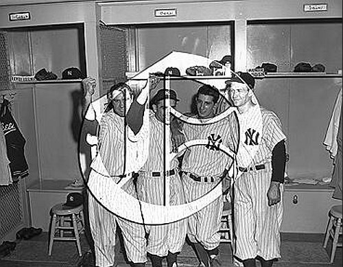 Hank Bauer, Yogi Berra, Billy Martin and Joe Collins53N0123